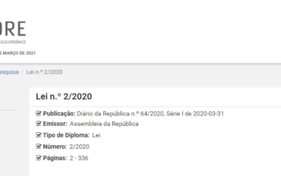 Orçamento do Estado para 2020
